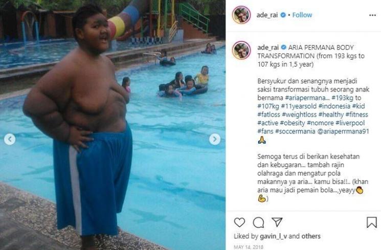 Arya Permana. (Instagram/@ade_rai)