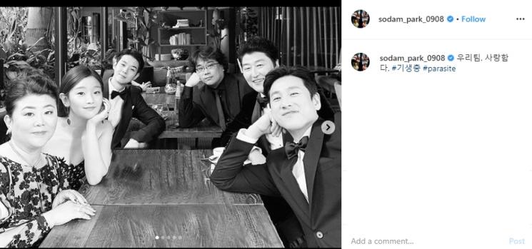 Cast Parasite di SAG Awards 2020 (Instagram/@sodam_park_0908)