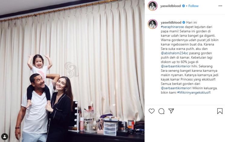 Penampakan rumah Yasmine Wildblood (Instagram/@yaswildblood)