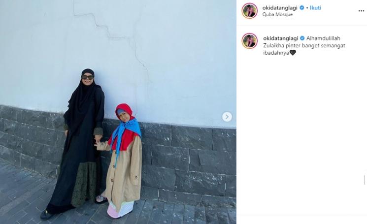 Okky Lukman umrah (Instagram/@okidatanglagi)