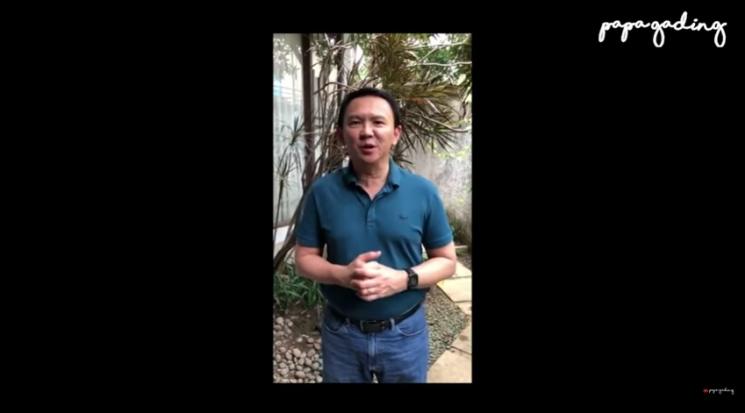 Ahok ucapkan ulang tahun ke Gempi. (YouTube/Papa Gading)