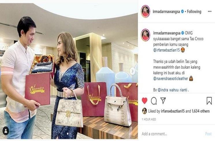 Irfan Sbaztian dan Irma Darmawangsa (Instagram @irmadarmawangsa)