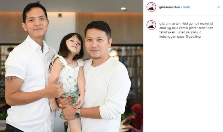 Gibran, Gading dan Gempita Nora Marten (Instagram/@gibranmarten)