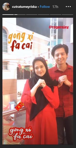 Perayaan Imlek Cut Meyriska dan Roger Danuarta (Instagram/@cutratumeyriska)