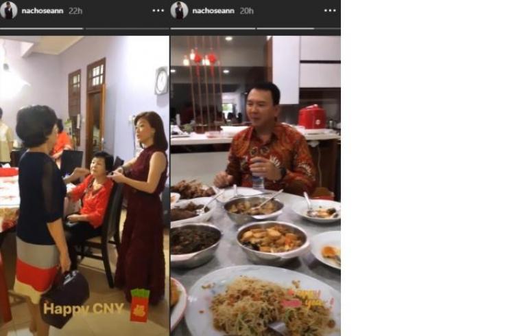 Ahok BTP merayakan Imlek 2020 (Instagram @nachoseann)