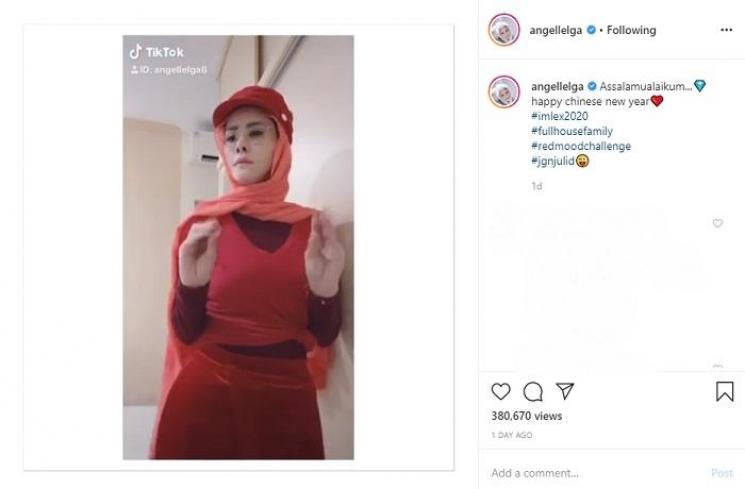 Baju ketat Angel Lelga jadi sorotan (Instagram @angellelga)