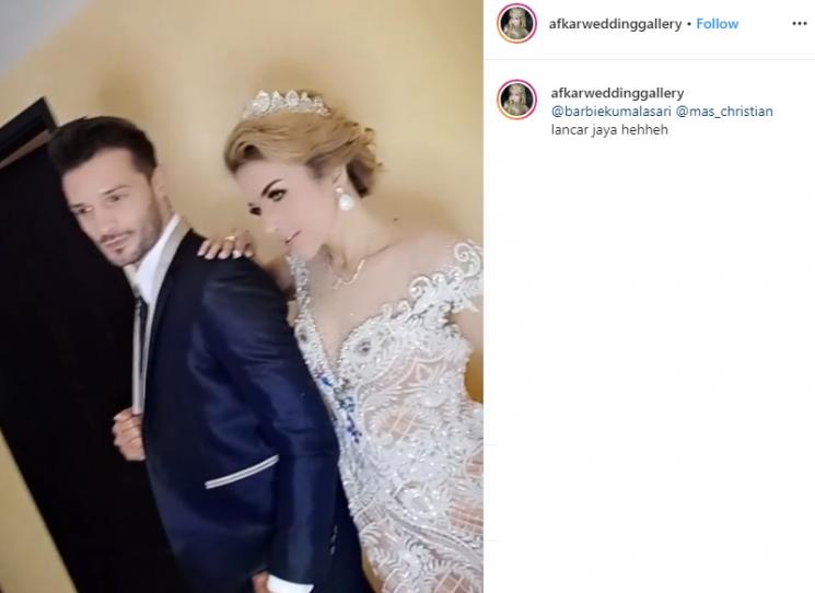 Pemotretan Barbie Kumalasari dan seorang bule (Instagram/@afkarweddinggallery)
