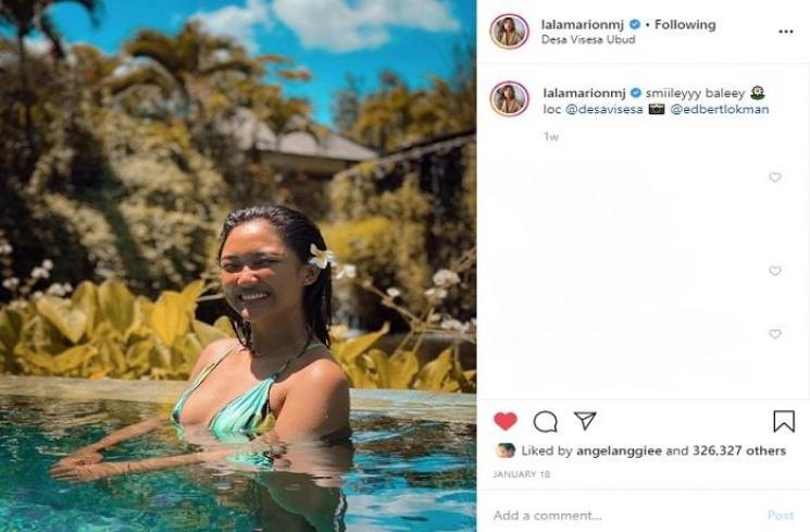 Momen liburan Marion Jola di Bali (Instagram @lalamarionmj)