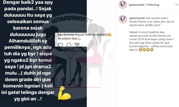 Komentar Faisal Harris (Instagram/@igtainmenttt)