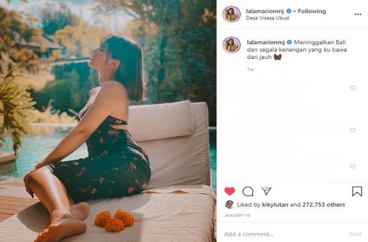 Momen liburan Marion Jola di Bali (Instagram @lalamarionmj)