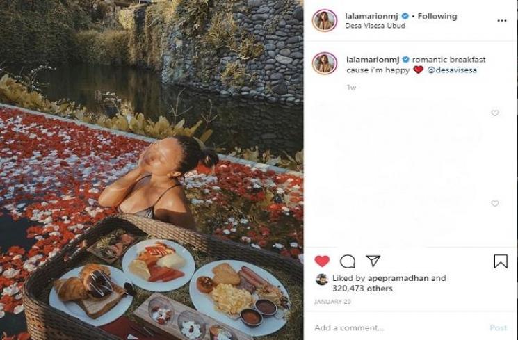 Momen liburan Marion Jola di Bali (Instagram @lalamarionmj)