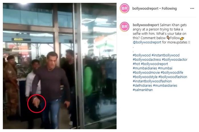 Salman Khan merampas hp fans. (Instagram/@bollywoodreport)