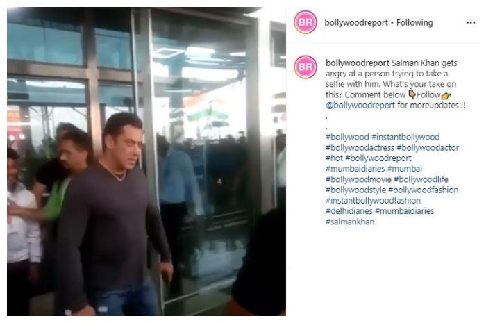 Salman Khan merampas hp fans. (Instagram/@bollywoodreport)