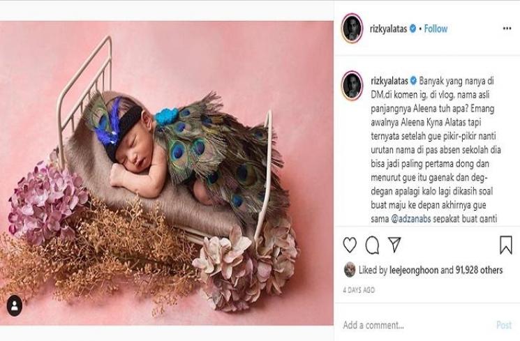 Kyna Aleena Alatas. (Instagram @rizkyalatas)
