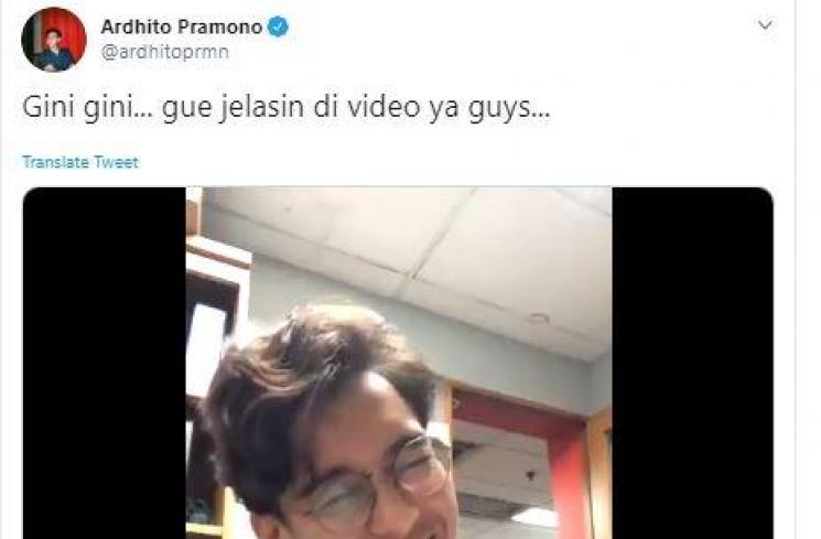 Ardhito Pramono. (Twitter/@ardhitoprmn)