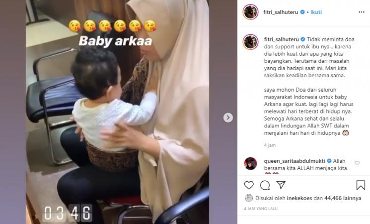 Anak Nikita Mirzani, Arkarna Mawardi (Instagram/@fitri_salhuteru)