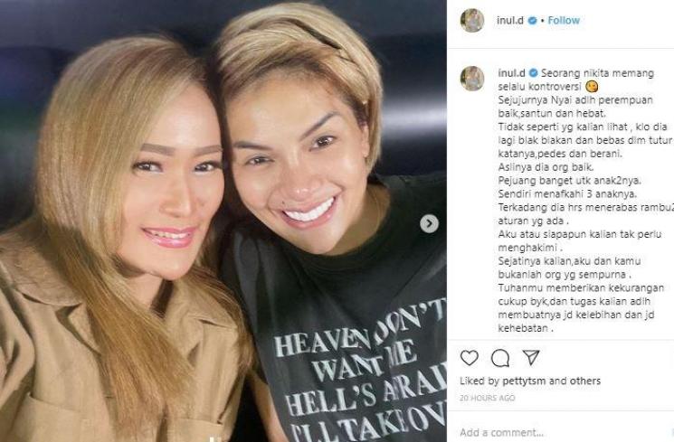 Inul Daratista dan Nikita Mirzani. (Instagram/@inul.d)