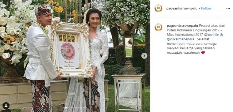Kevin Liliana Menikah (Instagram/@pageantcrownpalu)