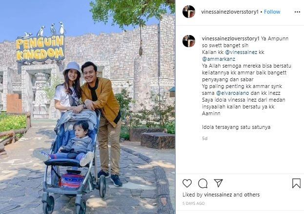 Vinessa Inez dan Ammar Kanz. (Instagram/@vinessainezloversstory1)