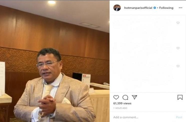 Hotman Paris akan menghadiri pemakaman Gus Sholah (Instagram @hotmanparisofficial)
