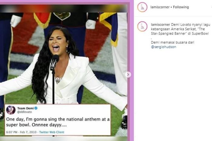 Demi Lovato. (Instagram/@lamiscorner)