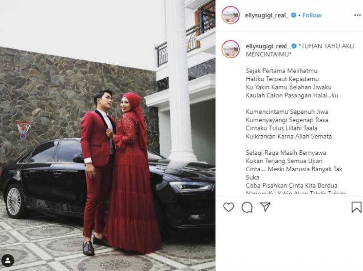 Potret mesra Elly Sugigi dan Aditya Gumelar (Instagram/@ellysugigi_real_)