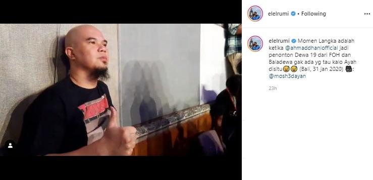 Ahmad Dhani nonton Dewa 19. (Instagram/@elelrumi)