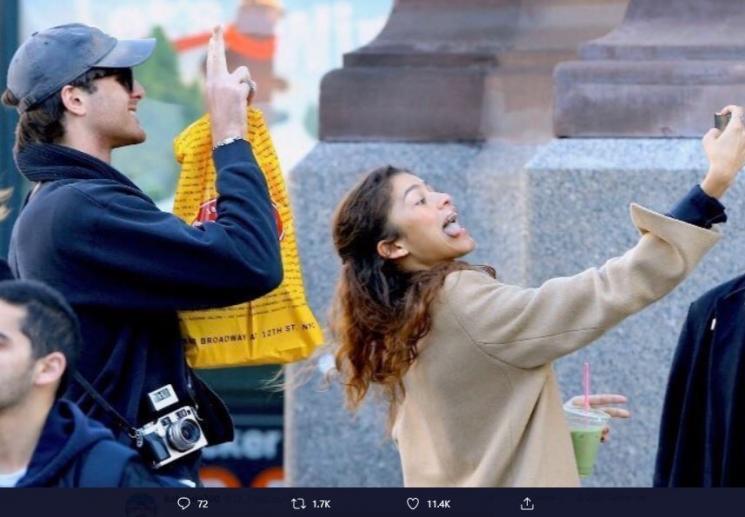 Zendaya dan Jacob Elordi. (Twitter/@gngwolfhard)