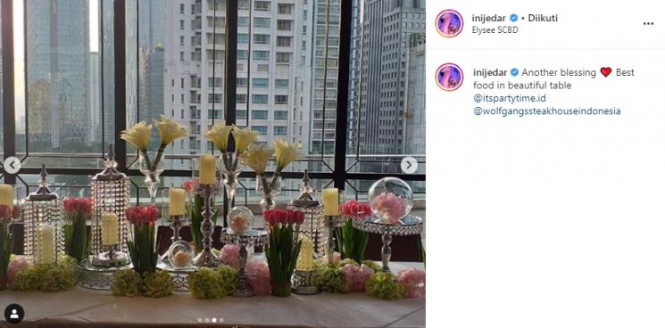 Gala dinner ulang tahun Jessica Iskandar (Instagram/@inijedar)