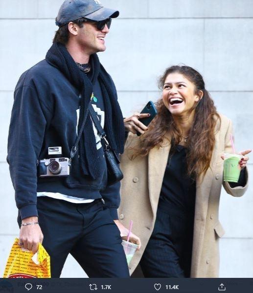 Zendaya dan Jacob Elordi. (Twitter/@gngwolfhard)