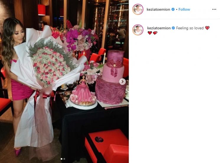 Momen ulang tahun Kezia Toemion (Instagram/@keziatoemion)