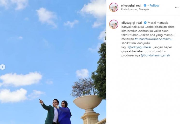 Potret mesra Elly Sugigi dan Aditya Gumelar (Instagram/@ellysugigi_real_)