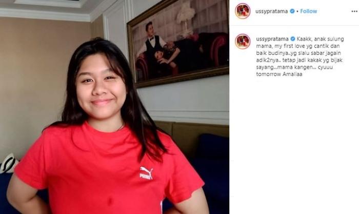 Amalia, anak pertama Ussy Sulistiawaty. (Instagram/@ussypratama)