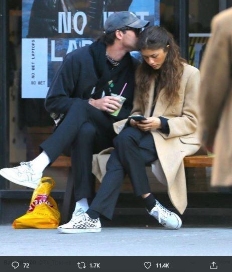 Zendaya dan Jacob Elordi. (Twitter/@gngwolfhard)