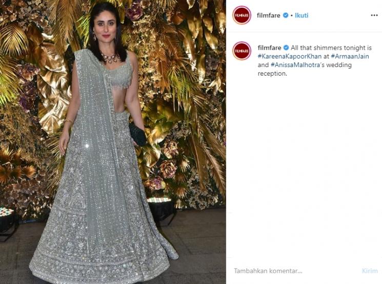 Kareena Kapoor di resepsi Armaan Jain (Instagram/@filmfare)