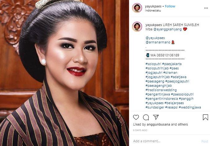 Kahiyang Ayu. (Instagram/@yayukpaes)