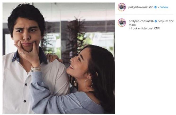 Maxime Bouttier dan Prilly Latuconsina. (Instagram/@prillylatuconsina96)