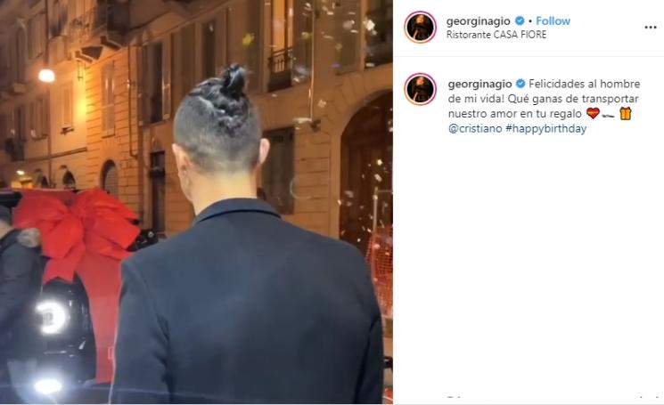 Cristiano Ronaldo ulang tahun dapat mobil (Instagram/@georginagio)