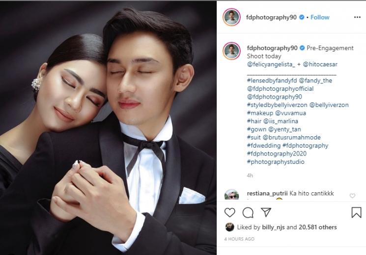 Felicya Angelista dan Caesar Hito (Instagram/@fdphotography90)