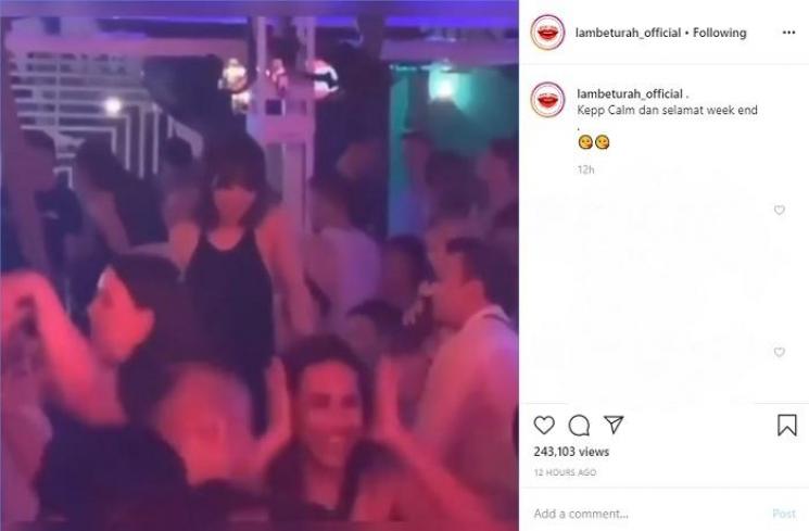 Video dugem diduga Gisella Anastasia (Instagram @lambeturah_official)