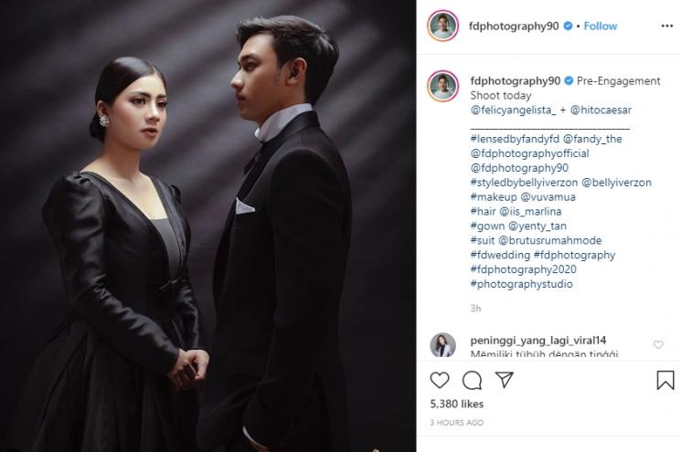 Felicya Angelista dan Caesar Hito (Instagram/@fdphotography90)