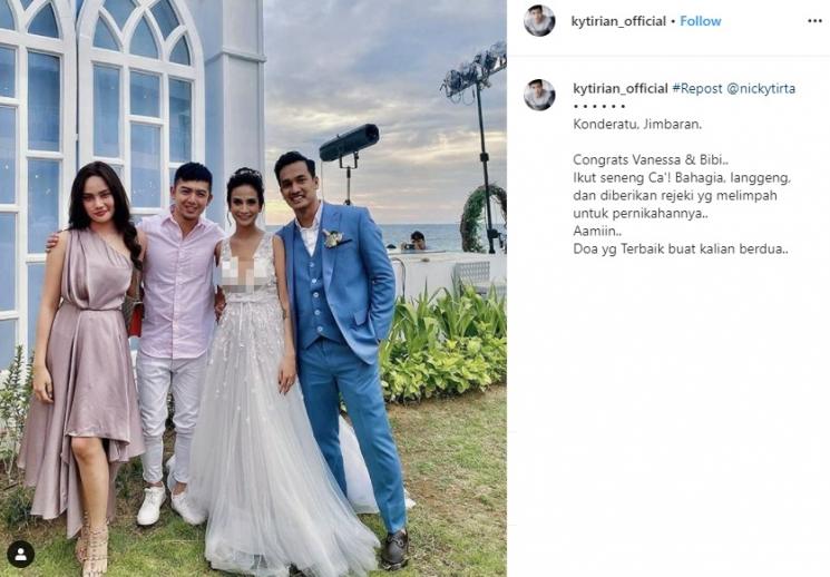 Momen resepsi Vanessa Angel (Instagram/@vanessaangelofficial)