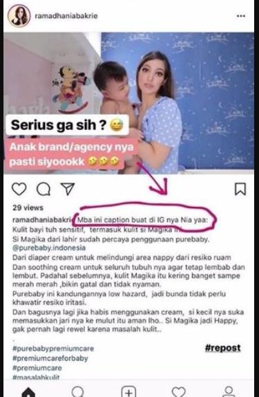Nia Ramadhani (Instagram/@ramadhaniabakrie)