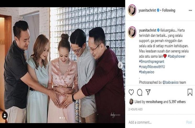 Baby shower Yuanita Christiani (Instagram @yuanitachrist)