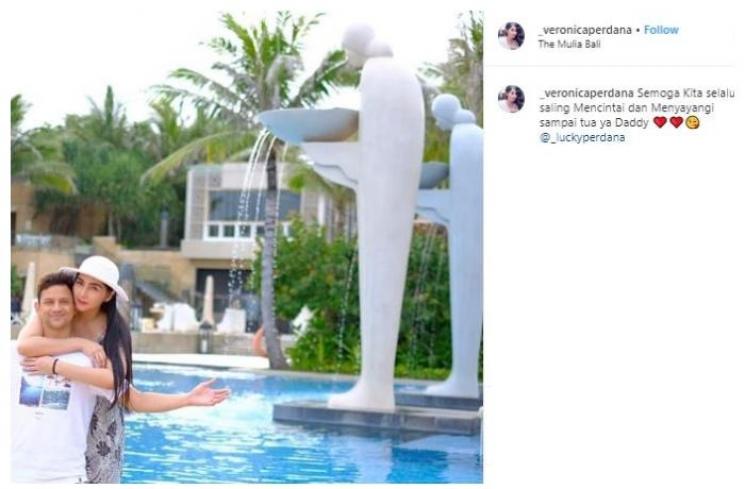 Lucky Perdana dan istri. (Instagram/@_veronicaperdana)