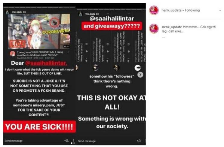 Saaih Halilintar. (Instagram/@nenk_update)