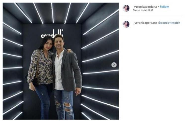 Lucky Perdana dan istri. (Instagram/@_veronicaperdana)