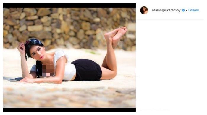 Angel Karamoy dengan body goalsnya. (Instagram/@realangelkaramoy)