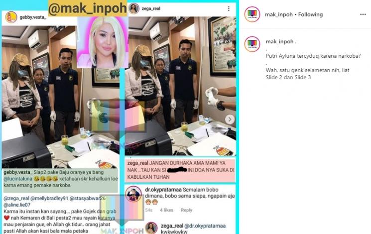 Sosok diduga Lucinta Luna (Instagram/@mak_inpoh)