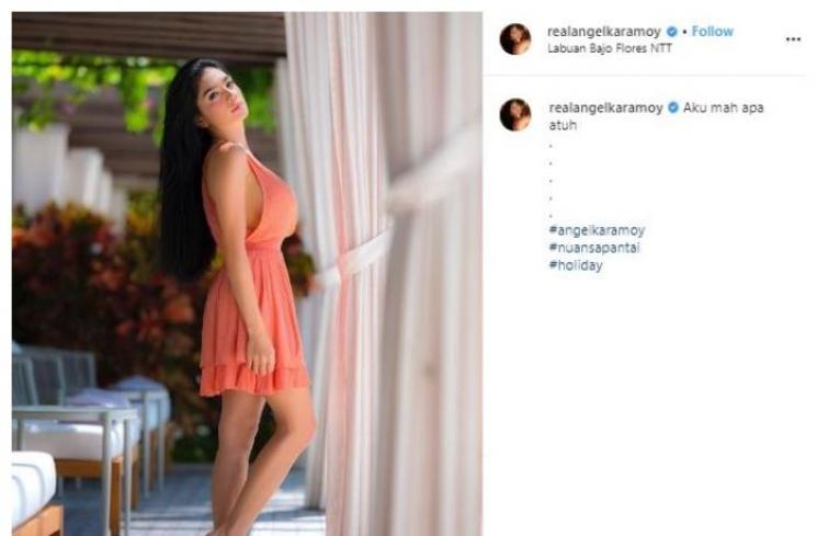 Angel Karamoy dengan body goalsnya. (Instagram/@realangelkaramoy)